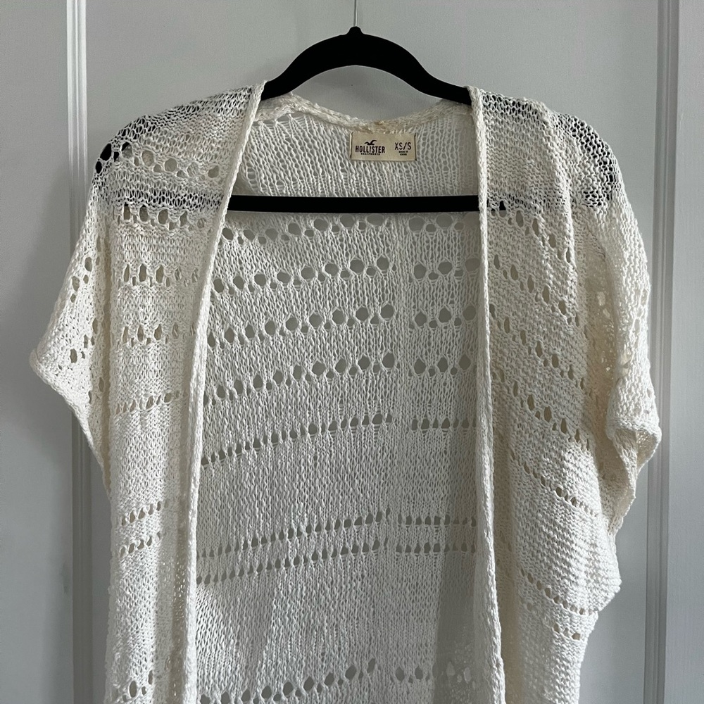 Hollister Cream Open-Weave Women's Cardigan